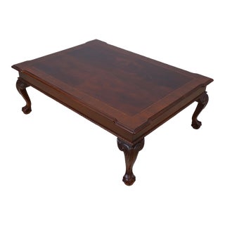 Ethan Allen Ball & Claw Mahogany Coffee Table For Sale