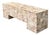 Vintage Geometric Patterned Wood Bench For Sale