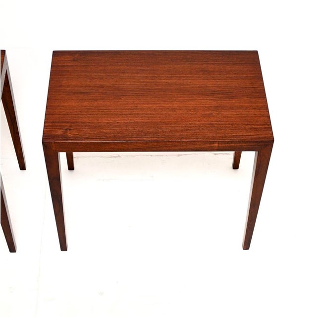1960s Vintage Danish Side Tables by Severin Hansen for Haslev, 1960, Set of 2 For Sale - Image 5 of 11