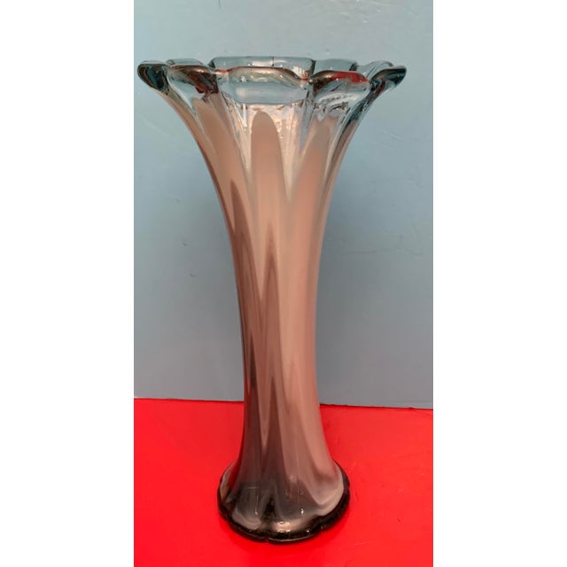 Art Glass Flower Shaped Vase Chairish