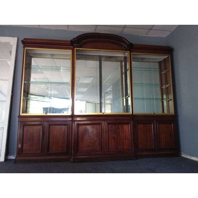 Auburn Antique Rosewood Display Case For Sale - Image 8 of 11