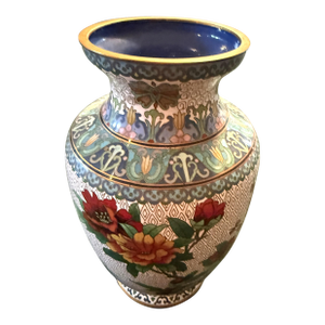 Jingfa Chinese Vintage Cloisonne Vase