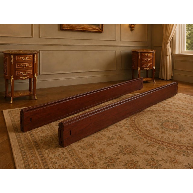 1950 European Artisan Louis XVI Mahogany Bedframe – 4 Pc For Sale - Image 13 of 16