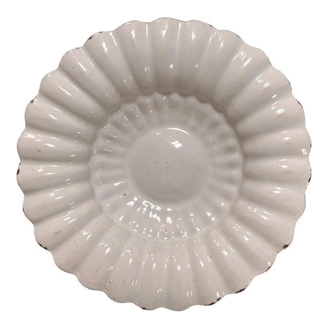 Dutch Delft White Gadrooned Charger, 17th Century For Sale