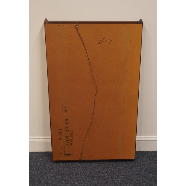 Kent Coffey Solid Walnut MCM Mid Century Modern 25" Mirror 7704-24 For Sale - Image 11 of 12