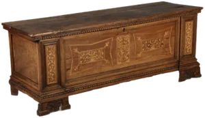 Antique Italian Chest in Walnut Inlays, 1720