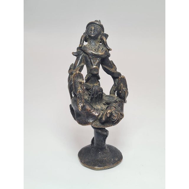 Antique Asian Metal Figurine, 1900 For Sale - Image 15 of 15