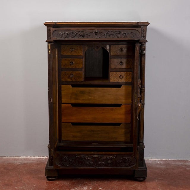 Carved Secretaire with Drawers For Sale - Image 4 of 18