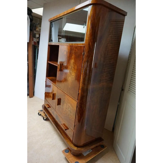 Art Deco Walnut Display Cabinet with Secret Compartment by Jindřich Halabala, 1930s For Sale - Image 17 of 18