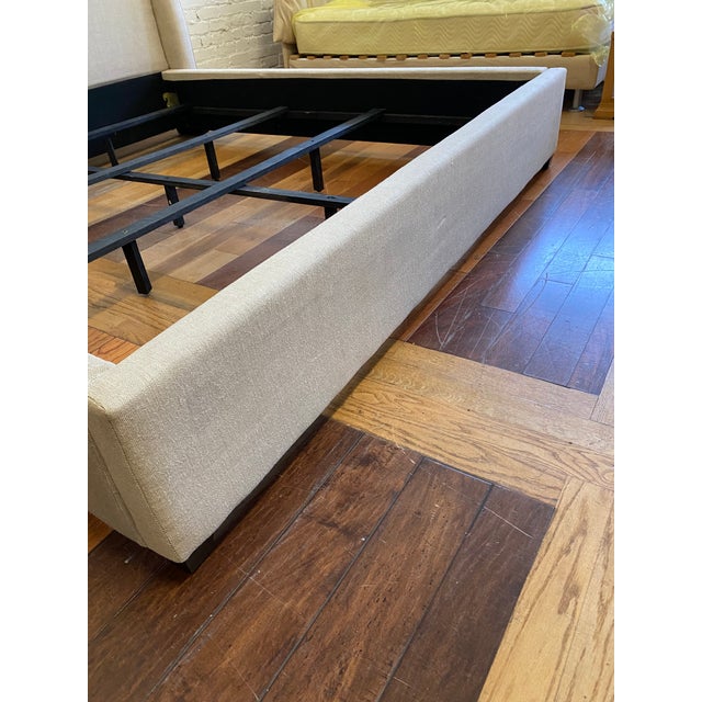 Eastern King Size Saatva Minori Natural Linen Bed Frame Chairish