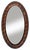 American Antique Oval Wood Wall Mirror For Sale - Image 3 of 11