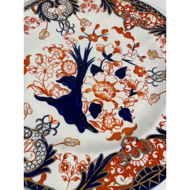 Ceramic Antique English Royal Crown Derby Dinner Plate, C. 1901 For Sale - Image 7 of 12