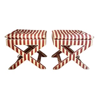 Pair of Vintage Parsons X Benches For Sale