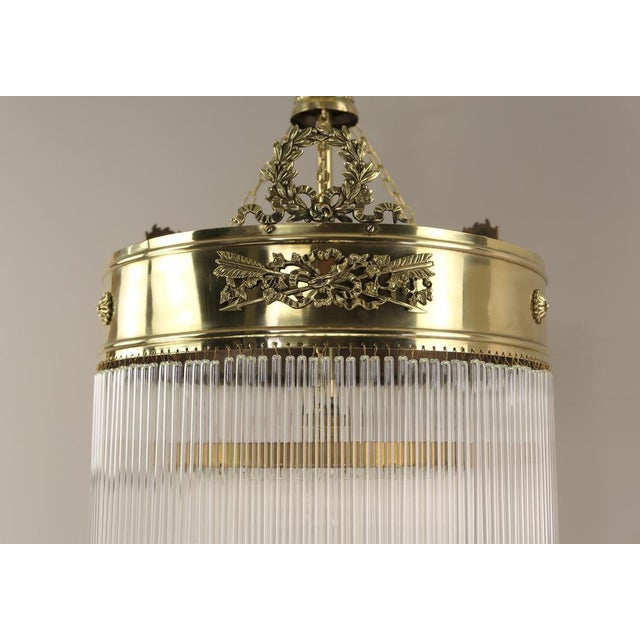 Metal Viennese Coffee House Ceiling Lamp, Austria, 1910s For Sale - Image 7 of 18