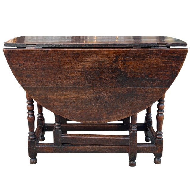 Late 19th Century Late 19th Century English Oak Gateleg Table For Sale - Image 5 of 8