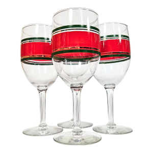 Culver Christmas Goblets- Set of Four