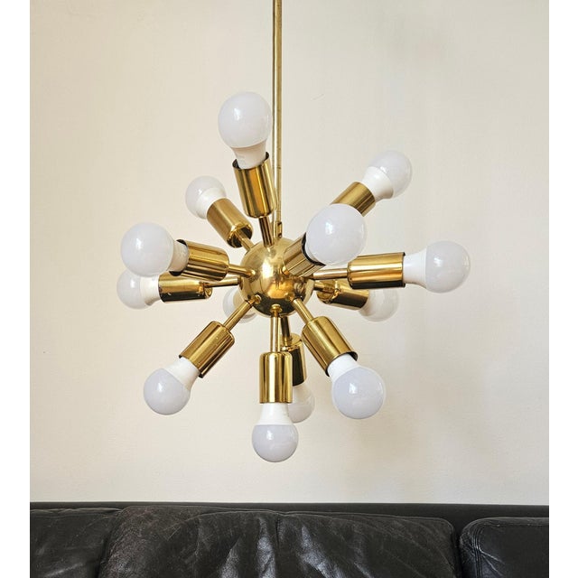 Mid-Century Space Age Sputnik Chandelier, 1970s For Sale - Image 6 of 16