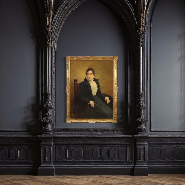 Luigi Sorio, Portrait, 1898, Oil on Canvas, Framed For Sale - Image 3 of 16