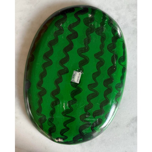 Vintage handpainted wood watermelon platter or tray made in the Philippines. Perfect addition to your summer table! 2...