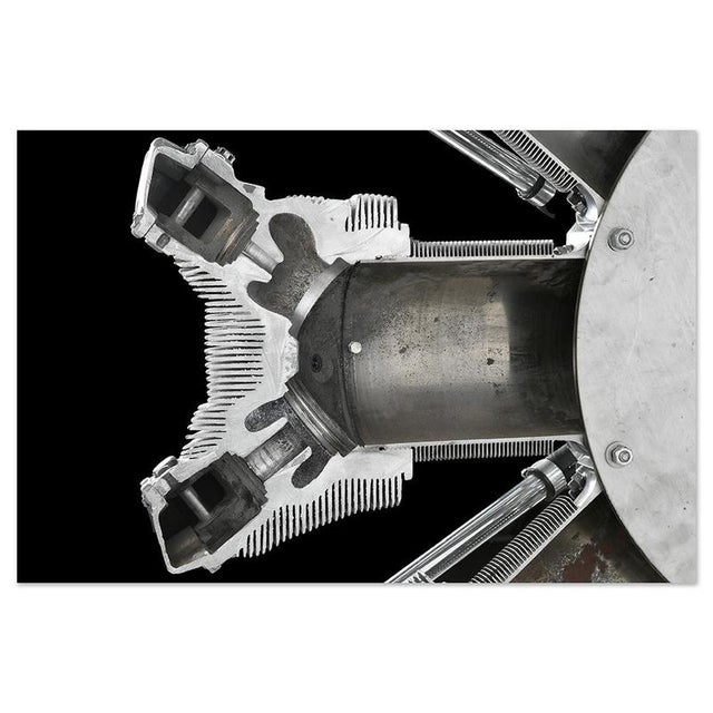 Gray Polish Chrome-Plated and Stand-Mounted Aircraft Engine from WSK For Sale - Image 8 of 12