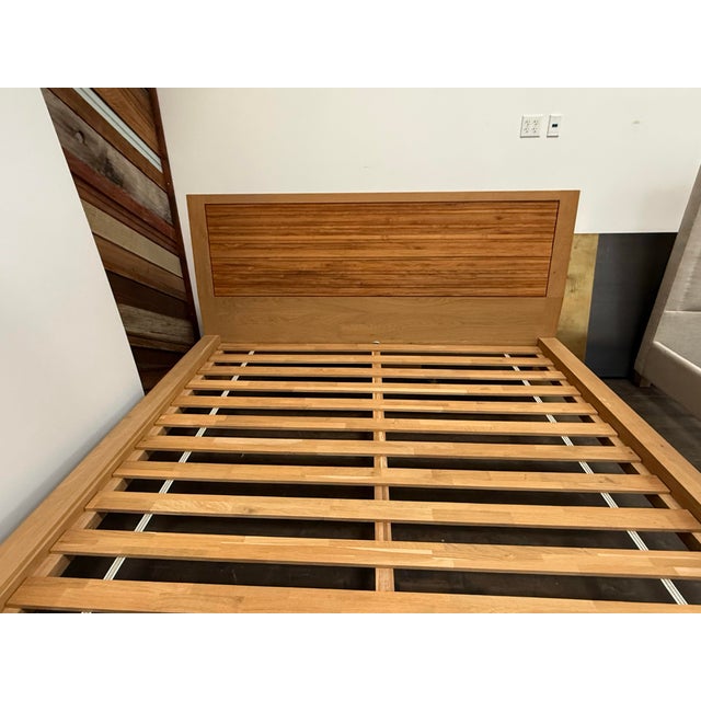 Wood Eastern King Size Crate & Barrel Sierra Bed Frame For Sale - Image 7 of 12