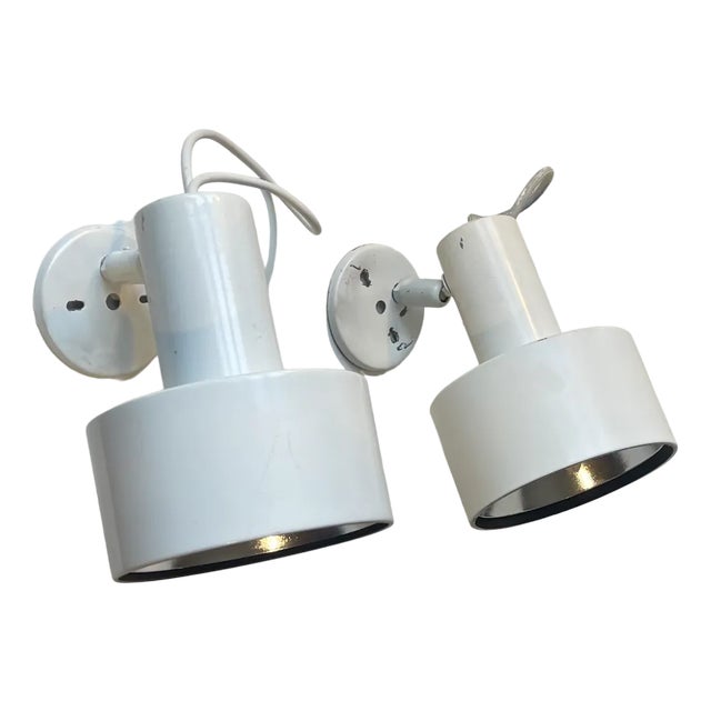 Vintage Danish Industrial Wall Lamps from Louis Poulsen, 1970s, Set of 2 For Sale