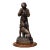 Early 20th C. Belgian Patinated Spelter Sculpture of Boy Feeding Dog by Rousseau For Sale
