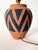 1980s Painted Terracotta Chevron Lamp, France, 1980s For Sale - Image 5 of 6