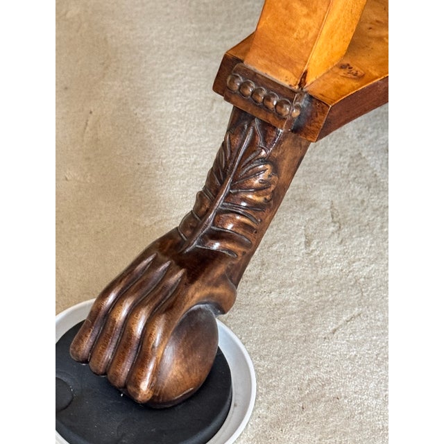 1990s Russian Empire Burl Popla Inlaid CenterTable For Sale In San Francisco - Image 6 of 8