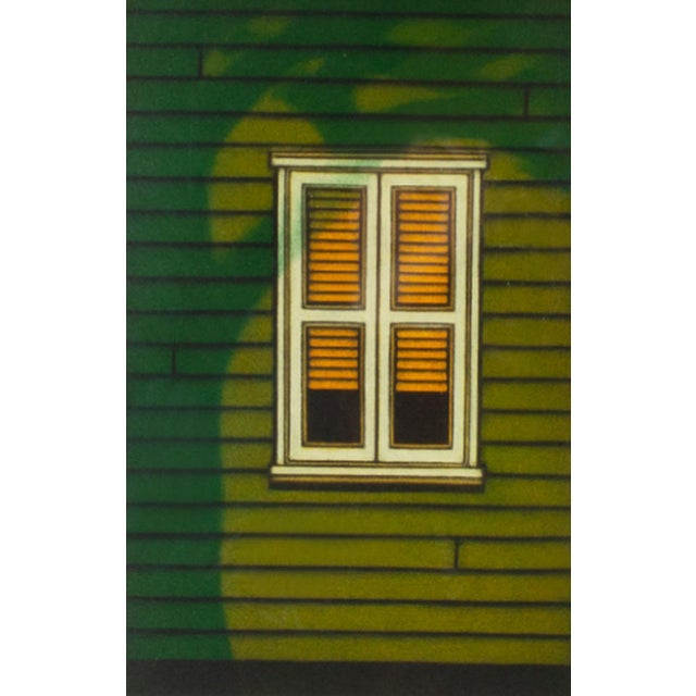 A signed, limited edition mezzotint by the Japanese artist Kazuhisa Honda (born 1948). This vibrant work depicts a window...