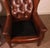 Animal Skin Vintage Wingback Chesterfield Chairs in Brown Leather, 1990s, Set of 2 For Sale - Image 7 of 11