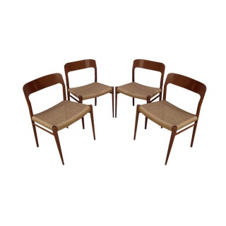 Model 75 Dining Chairs by Niels Otto Moller, Denmark, 1960s, Set of 4 For Sale