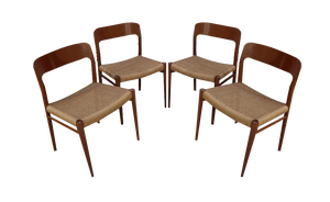 Model 75 Dining Chairs by Niels Otto Moller, Denmark, 1960s, Set of 4