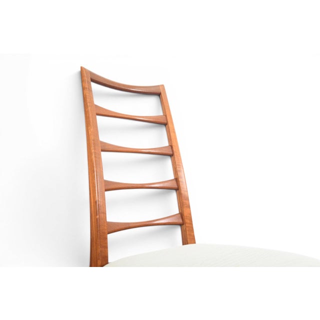 Mid 20th Century Set of Eight 'Lis' Highback Dining Chairs in Teak For Sale - Image 12 of 15