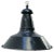 Vintage Industrial French Blue Black Enamel Pendant Lights For Sale