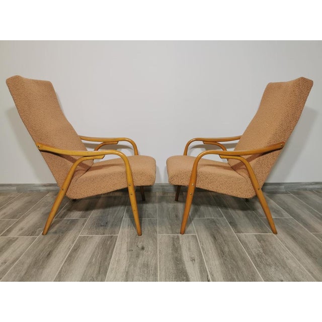 Mid-Century Modern Set of Lounge Chairs by Antonin Suman for Ton For Sale - Image 3 of 18