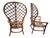 Late 20th Century Ficks Reed Peacock Fan Balloon Back Rattan Chairs a Pair For Sale - Image 10 of 10