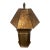 Vintage Shaker Metal Table Lamp With an Amber Mica Hexagonal Lamp Shade For Sale