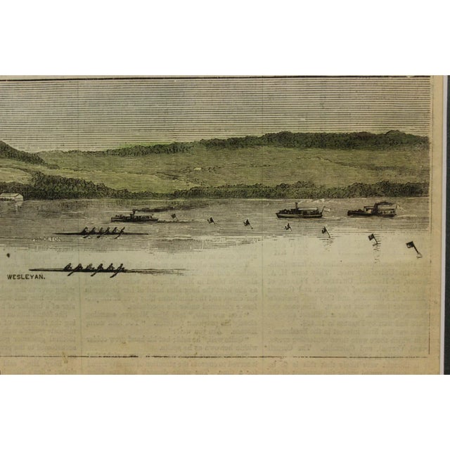 Late 19th Century "The Intercollegiate Regatta, Victorious Cornell vs Harvard" For Sale - Image 5 of 10