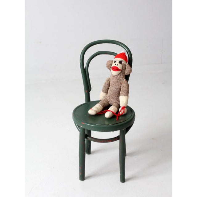 Antique Kids Green Bentwood Chair For Sale - Image 6 of 10