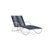 Brown Jordan Walter Lamb Aluminum Contoured Chaise, Dove frame with Marine fabric For Sale - Image 13 of 13