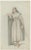 After Verburgh, Standing Woman with Staff, 1797, Chalk on Paper For Sale