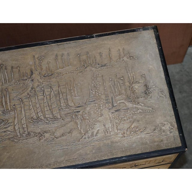 Chinese Carved Camphor Wood Chest of Drawers, 1920s For Sale - Image 10 of 18