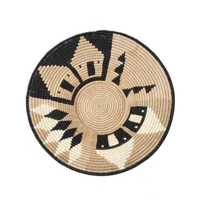 Early 20th Century Sisal Handwoven Beige Geometric House Basket Eswatini 12inch For Sale In Denver - Image 6 of 7