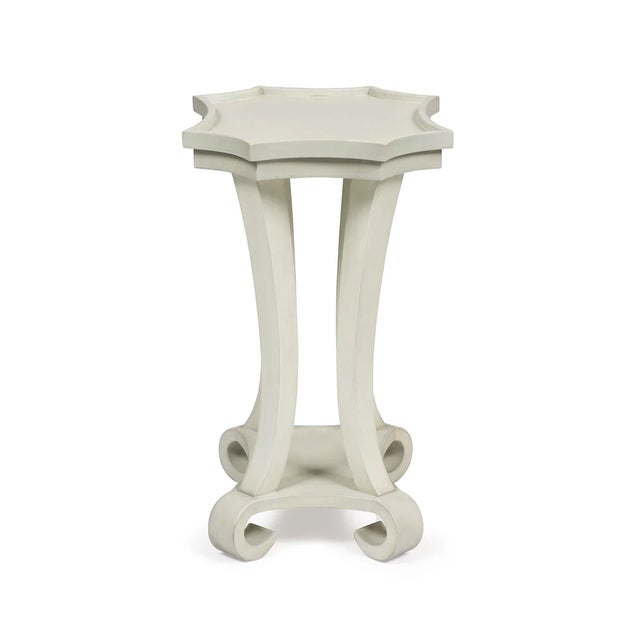 Our Mavi drinks table brings a playful element to any room. Weve updated the finish on this Regency inspired table, now...