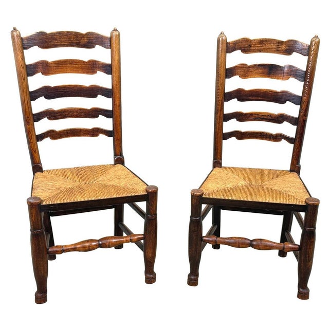 Georgian Farmhouse Ladderback Dining Chairs, Early 19th Century, Set of 10 For Sale - Image 12 of 18