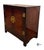 Brown Vintage White Furniture Chinoiserie Style Burl Wood & Lacquer Accent Storage Cabinet For Sale - Image 8 of 11