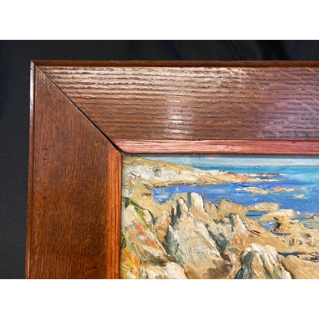 René Le Forestier, La Rochelle Coast, Oil on Canvas, 1950s, Framed For Sale - Image 4 of 13
