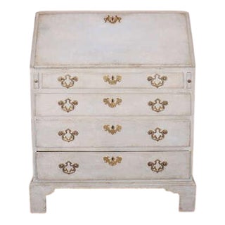 Small English Painted Bureau For Sale