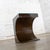 Late 20th Century Late 20th Century Modern Geometric Crescent End or Side Table Burl Veneer With Rectangle Glass Top For Sale - Image 5 of 18